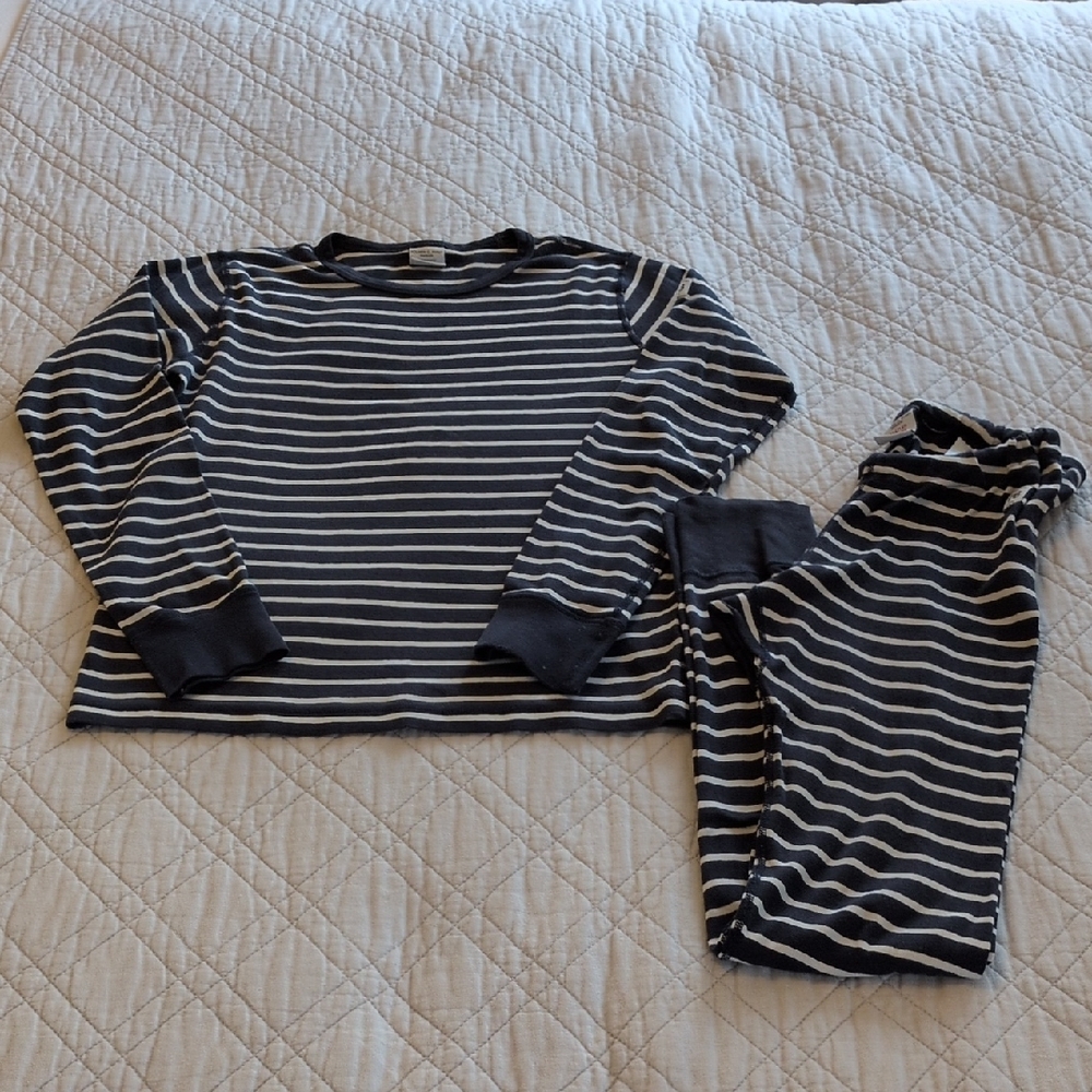 Polarn O. Pyret Navy White Striped Pajama Set